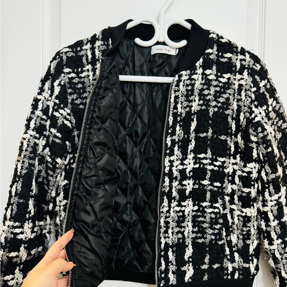 [SOLD] Short Tweed Winter Jacket, Size L - Picture 5 of 6